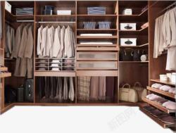 棕色的衣柜实木衣柜高清图片