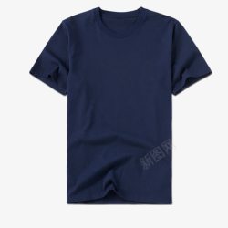 深蓝色纯色T恤T恤元素高清图片
