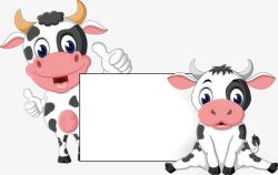 奶牛边框卡通可爱奶牛高清图片
