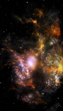 银河系科技感金属色H5背景背景