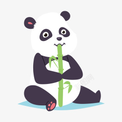 吃着竹子的熊猫素材