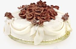 宴会蛋糕香浓白巧克力蛋糕图高清图片