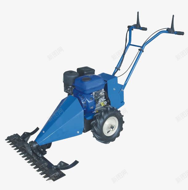 电力驱动机器png免抠素材_新图网 https://ixintu.com 农业发展 割草机 操作简单 蓝色 轮子