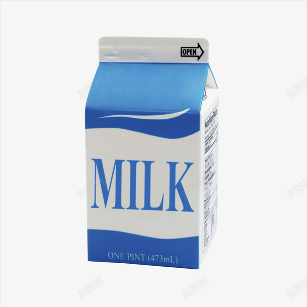 蓝色纸盒包装牛奶png_新图网 https://ixintu.com MILK 乳制品 乳品 牛奶 牛奶乳品 纸盒包装 蓝色 食物 饮料