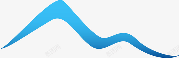 蓝色简易山峰图图标png_新图网 https://ixintu.com logo 动感 图标 山峰 山水标志 山脉 山脉标志 标识 线条 轮廓 风光 风景