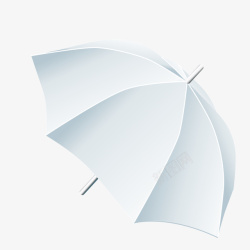 白色质感渐变雨伞矢量图素材