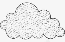线描速写手绘花纹云朵高清图片