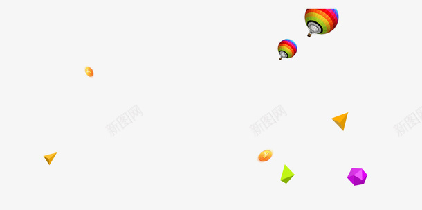 彩色漂浮元素psd免抠素材_新图网 https://ixintu.com 彩色 气球 海报装饰 漂浮 炫酷