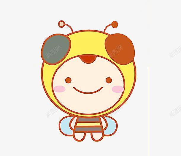 可爱小蜜蜂png免抠素材_新图网 https://ixintu.com 卡通 花朵 蜂蜜 蜜蜂 黄色