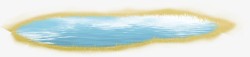 蓝色湖泊圆形蓝色沙漠湖泊金秋高清图片