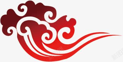 红色的祥云图案png免抠素材_新图网 https://ixintu.com 图案 祥云 红色