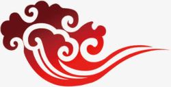 红色的祥云图案素材