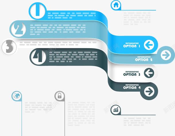 信息选项png免抠素材_新图网 https://ixintu.com 信息标签 几何图形 图表 彩色立体 模板图表 演示图形