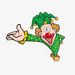 愚人节小丑帽子绿色卡通小丑高清图片