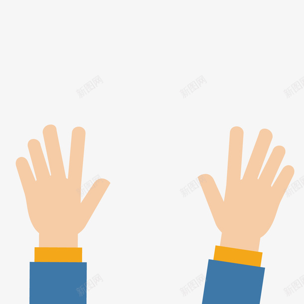双手图标矢量图ai_新图网 https://ixintu.com 劳动 商务 图标 工作 平面 彩色 手势 矢量图