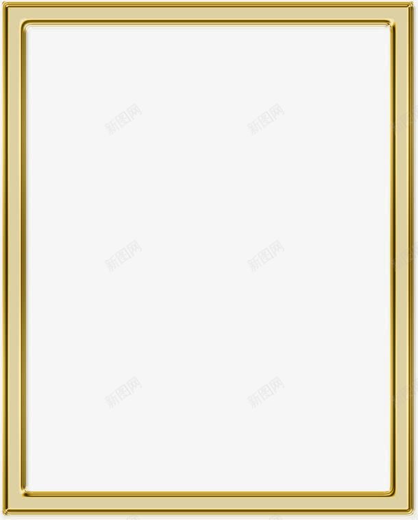 金色边框png免抠素材_新图网 https://ixintu.com 卡通 手绘 边框 金色 长方形
