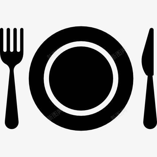 碟刀叉图标png_新图网 https://ixintu.com 刀 刀叉logo 刀叉图案 厨房包 叉 盘 餐厅