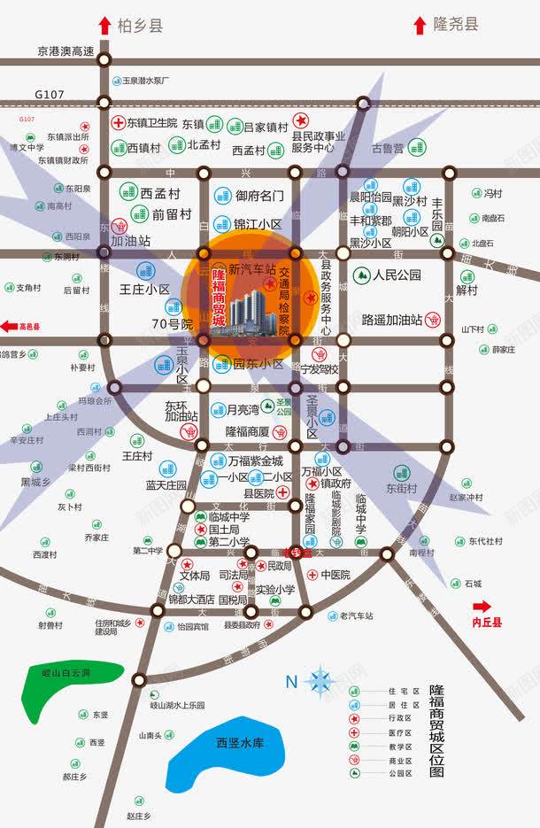 商业中心地段优势psd免抠素材_新图网 https://ixintu.com 交通 区位图 升值潜力 商业中心 地段优势