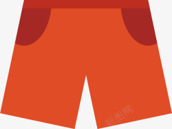 商品衣服红色夏日短裤矢量图高清图片