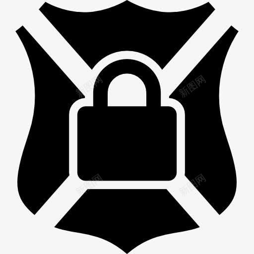 盾带锁图标png_新图网 https://ixintu.com 保护 安全 挂锁 界面 盾牌 防御 隐私