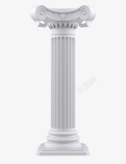 大理石柱白色立体石柱高清图片
