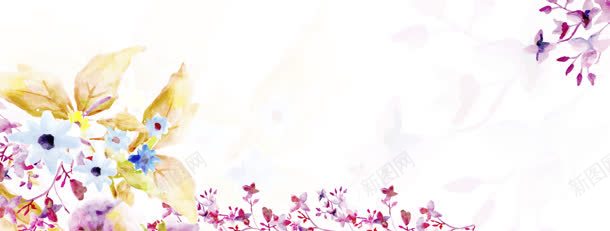 母亲节水彩花卉banner背景jpg设计背景_新图网 https://ixintu.com 水粉背景 花朵背景