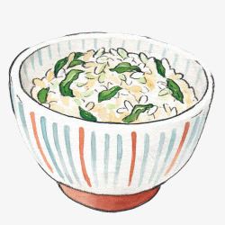 豆子饭豆子米饭手绘画片高清图片