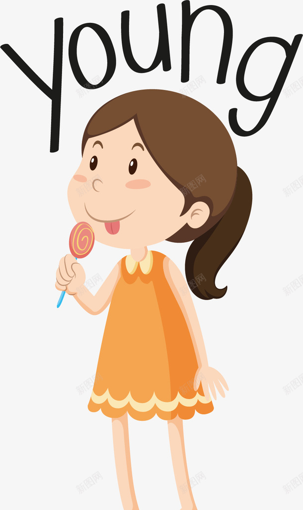 吃棒棒糖的女孩矢量图ai免抠素材_新图网 https://ixintu.com 女孩 女生 学生 孩子 棒棒糖 甜食 糖果 食物 矢量图