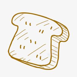 葡萄干吐司简笔画面包高清图片