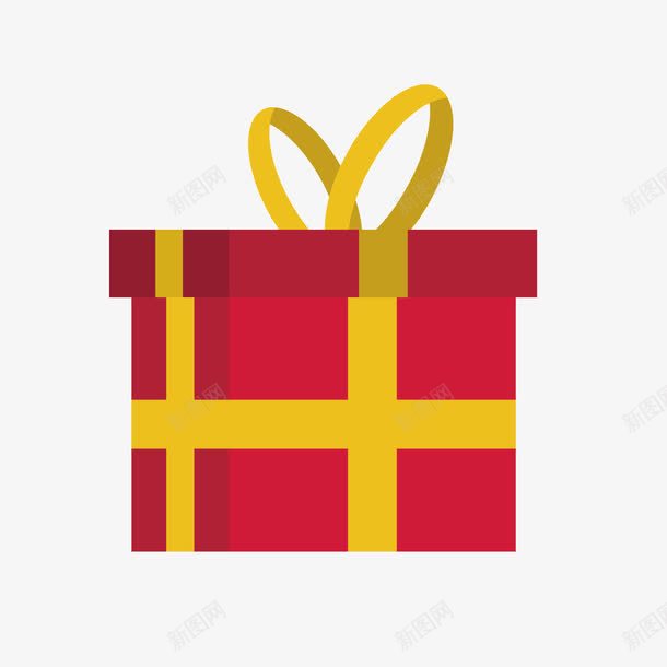 红色礼包png免抠素材_新图网 https://ixintu.com 包装 扁平化 打包 盒子 礼物 礼盒 红色