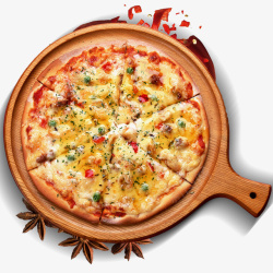 铁盘批萨蔬菜披萨高清图片