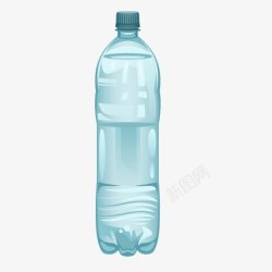 泉水海报卡通矿泉水水瓶饮料瓶装饰高清图片