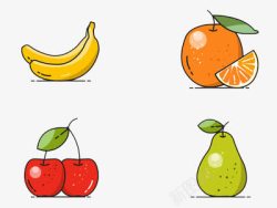 蔬菜水果手绘扁平化卡通蔬菜水果高清图片