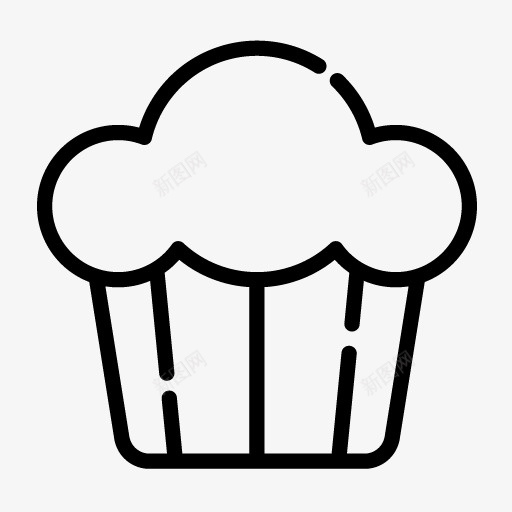 手绘蛋糕图标png_新图网 https://ixintu.com 卡通 手绘 甜点 糕点 美食 蛋糕 食物 黑色