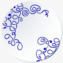 传统文化瓷器盘子花纹高清图片