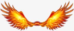 纳米技术电脑绘图燃烧的翅膀高清图片
