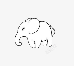 大象简笔画简笔画大象高清图片