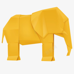 卡通创意折纸动物大象素材