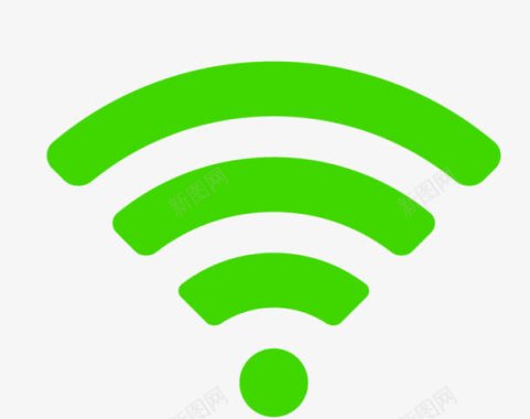 绿色靓丽的wifi信号格图标图标