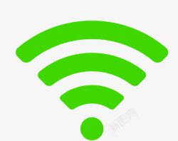 绿色无线网绿色靓丽的wifi信号格图标高清图片