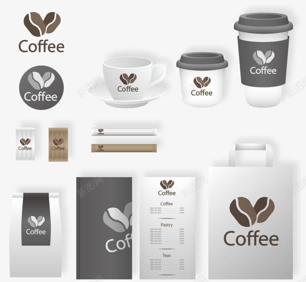 手绘咖啡VI矢量图图标ai_新图网 https://ixintu.com VI 咖啡 咖啡包装 咖啡杯 图标 手绘 矢量图