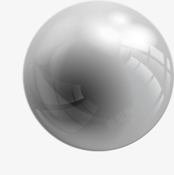小球银色立体金属圆球高清图片