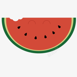 扁平化西瓜卡通手绘水果西瓜元素矢量图高清图片