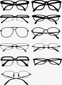 黑框眼镜黑框眼镜矢量图高清图片