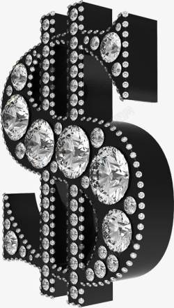 美元钻石镶满钻石的字母高清图片