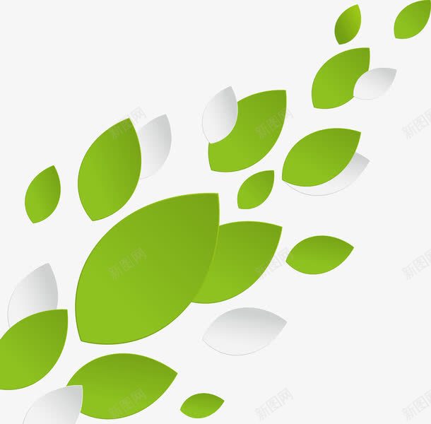 树叶png免抠素材_新图网 https://ixintu.com 低碳生活 公益 底纹装饰 新能源 树叶 环保 节约能源