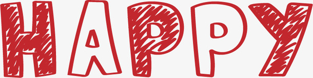 红色手绘的英文字母png免抠素材_新图网 https://ixintu.com happy 免抠图 效果图 看图识字卡，看图识字 红色 英文字母 装饰图 装饰画