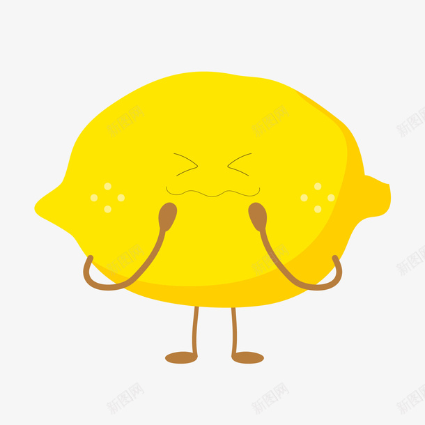 黄色卡通柠檬水果png免抠素材_新图网 https://ixintu.com 卡通柠檬 卡通水果 可爱表情 背景装饰 黄色柠檬
