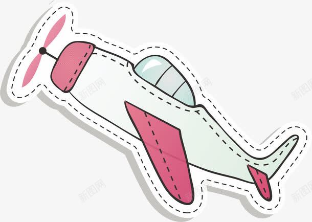 飞机png免抠素材_新图网 https://ixintu.com AI 交通工具 卡通 可爱 天空 手绘 红色 线条 飞机 飞翔