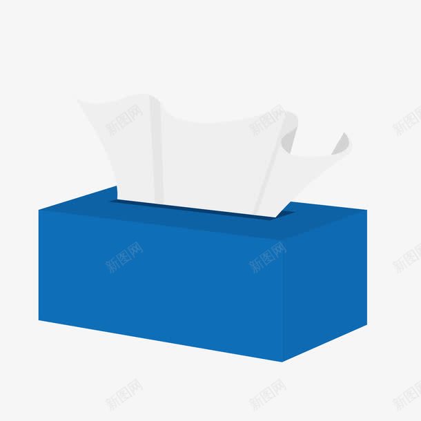 蓝色盒子餐巾纸吸油纸png免抠素材_新图网 https://ixintu.com 卡通 吸油纸 抽纸 桌纸 白色软纸 纸巾 纸巾样机 蓝色盒子 餐巾纸